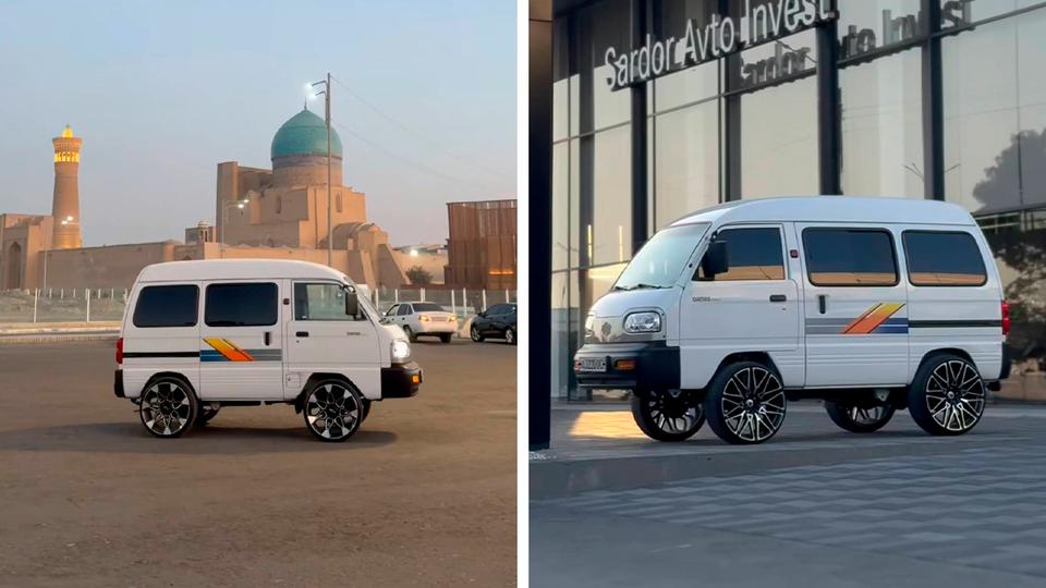 Гигантские колёса как новый тренд в тюнинге Узбекистана