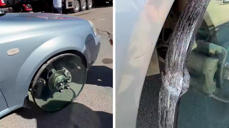 Стеклянные круги вместо колёс  на Lacetti