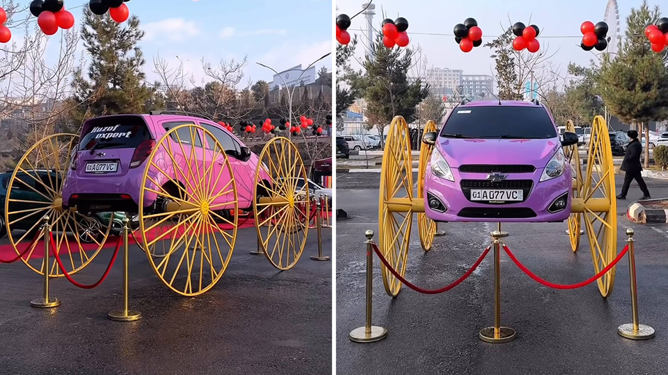 В Узбекистане из Chevrolet Spark соорудили карету
