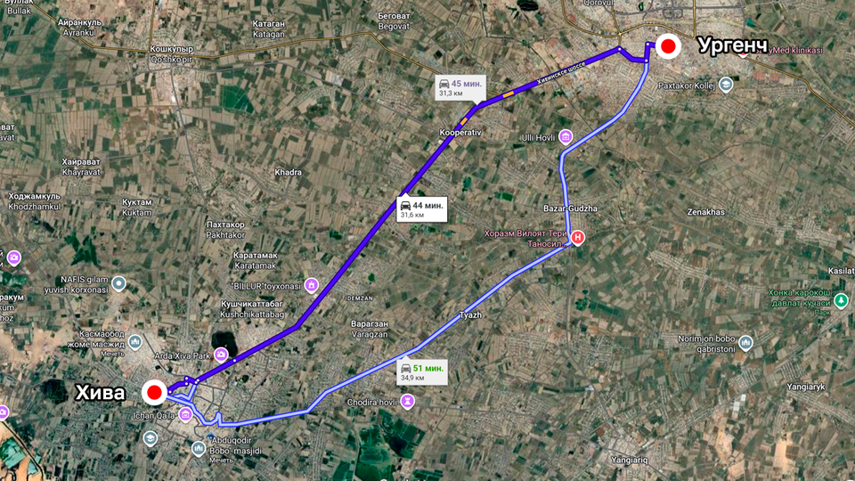 Urganch va Xiva o‘rtasida birinchi pullik avtomobil yo‘li quriladi
