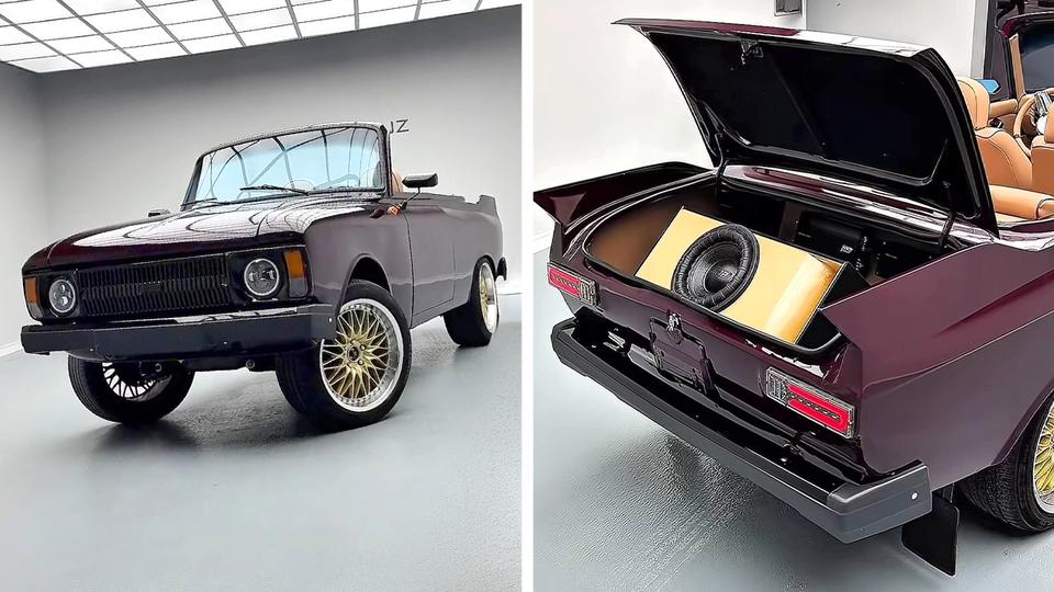 В Узбекистане из «москвича» сделали стильный кабриолет